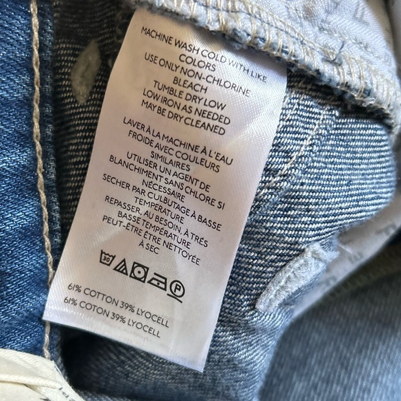 Free People NWT Blue Westward Wide Barrel Embroidered Jeans size 25 - Picture 8 of 8